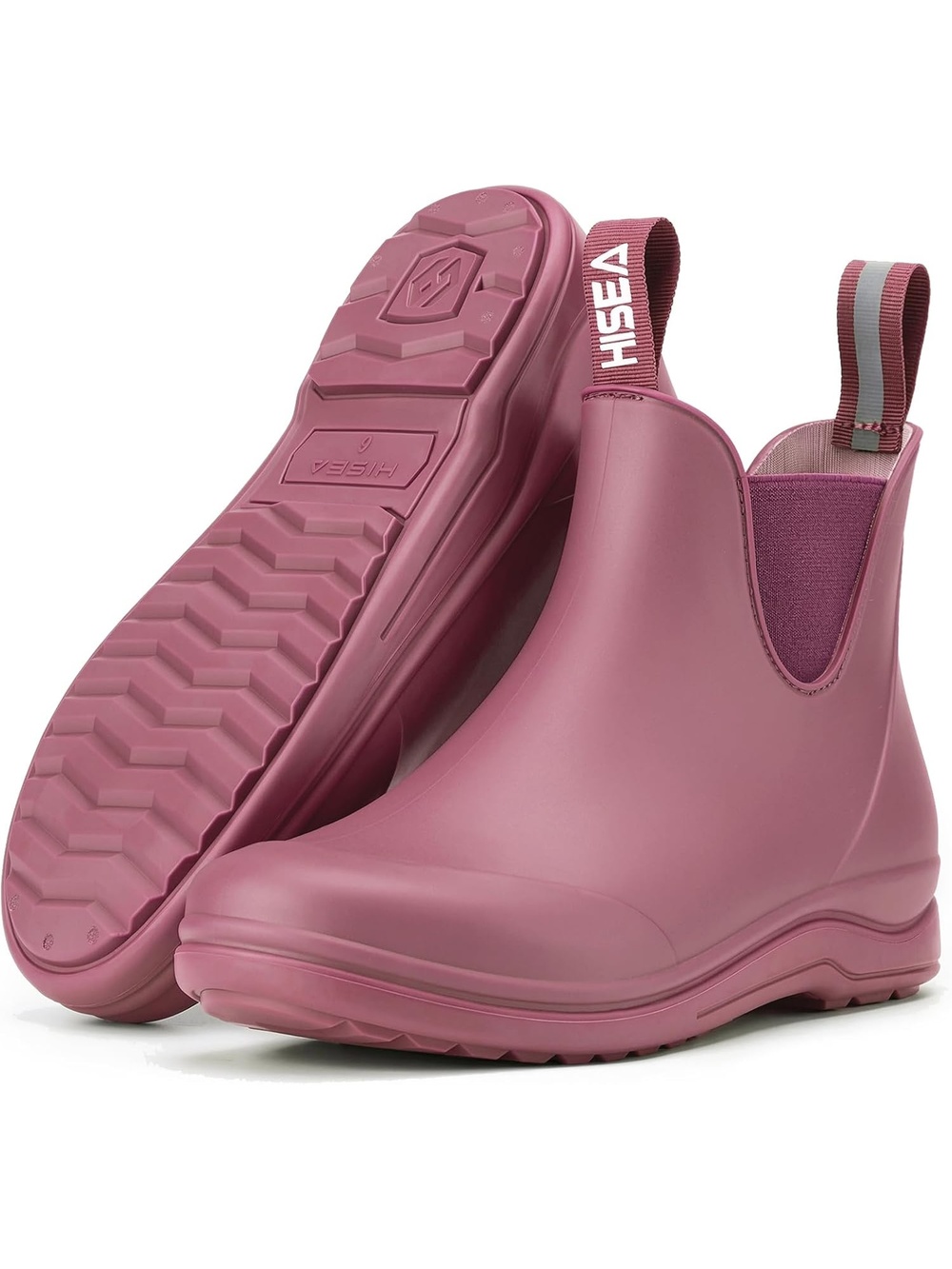 Women's Hawthorn Red Chelsea Rain Boots Short Garden Slip-On Ankle Booties